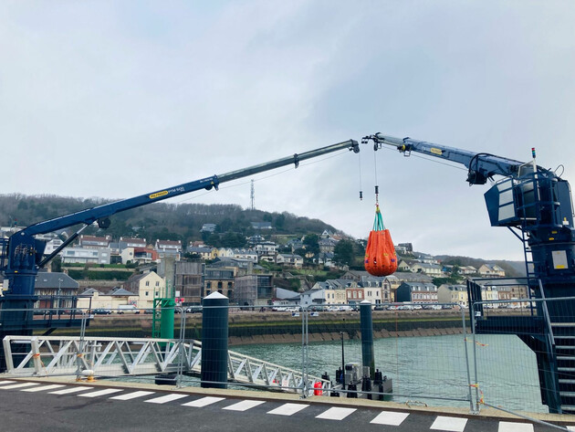 PALFINGER PTM600 Jetty Crane in Fécamp O&M Facility.