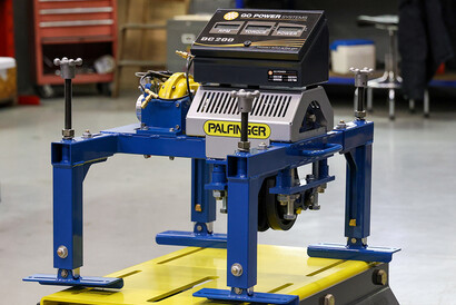 The newly developed PALFINGER Go Power D100LE (“Dyno”), a lifeboat engine dynamometer test stand.